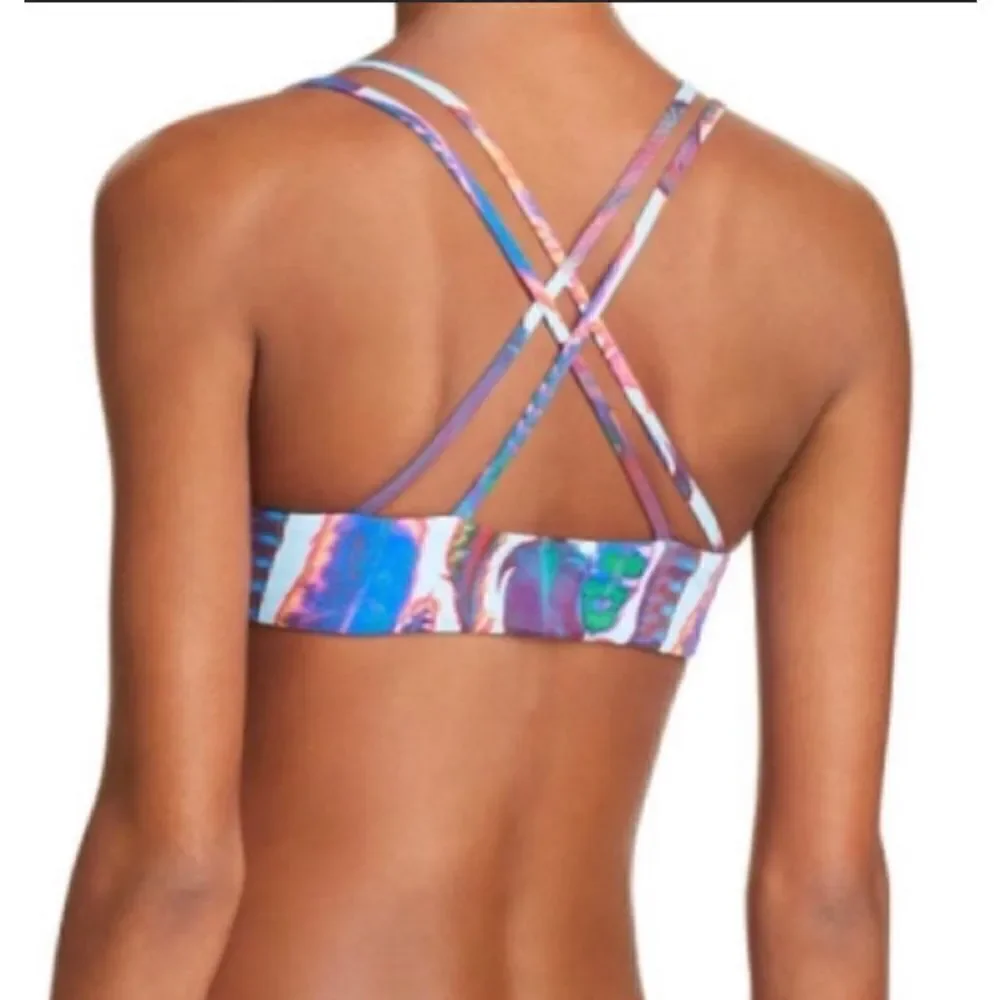 New. Pilyq feather teeny halter bikini.